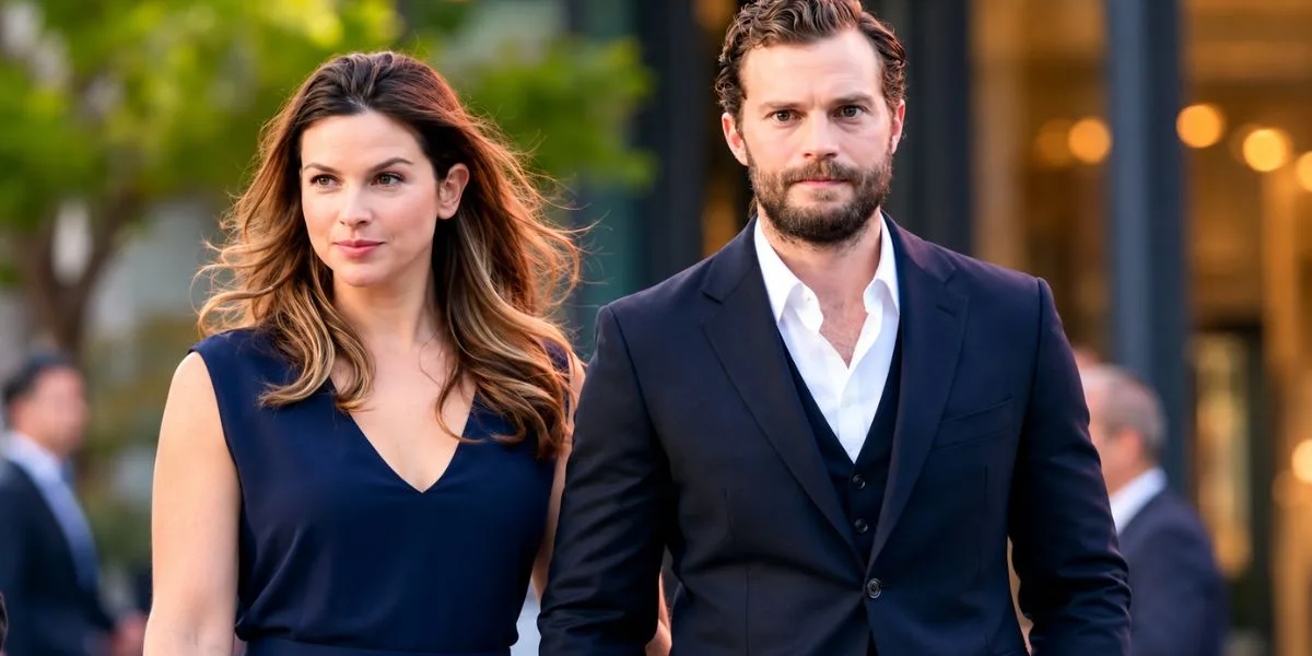 Amelia Warner and Jamie Dornan